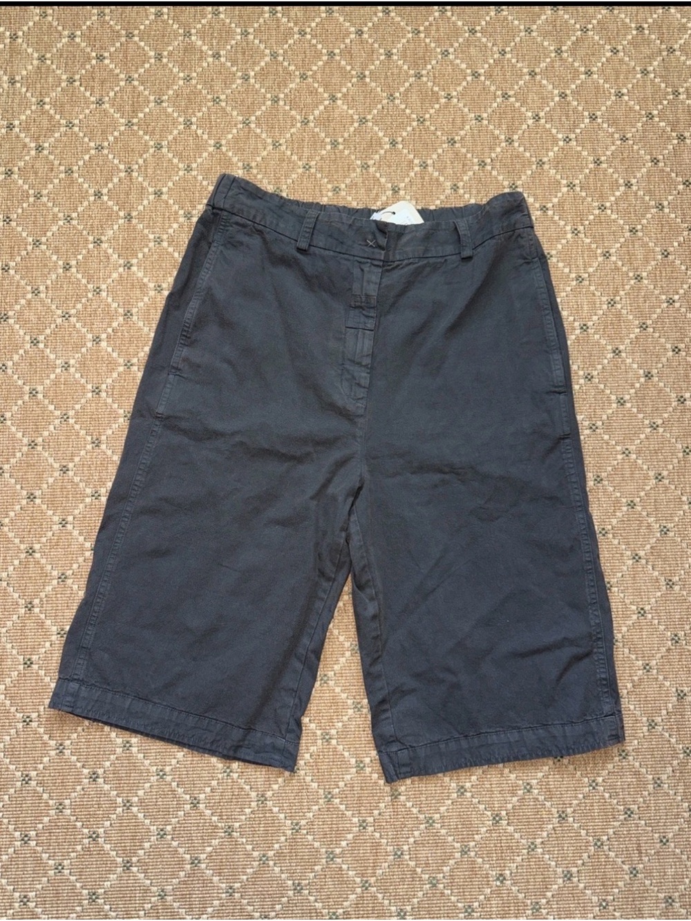 KristenseN Du Nord Grey Shorts Size 2 linen blend 90s  skater/grunge minimalist